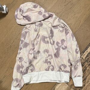 Adidas Light Purple and Cream Hoodie